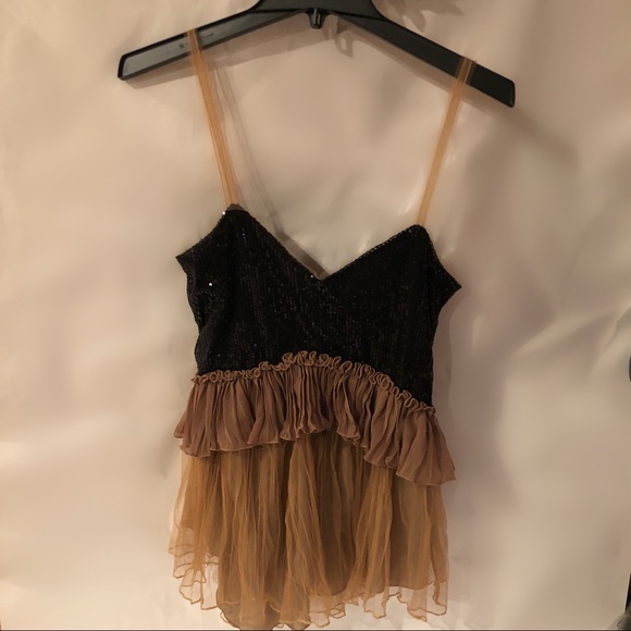 Buckle Tops - Sequin and Ruffle Top NWT